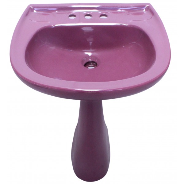 Mexican Talavera Pedestal Sink Purple